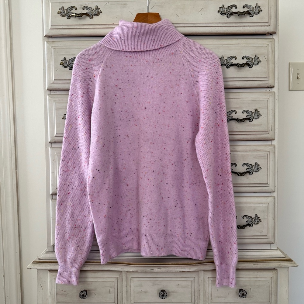 Loft Lavender Confetti Speckled Turtleneck Sweater